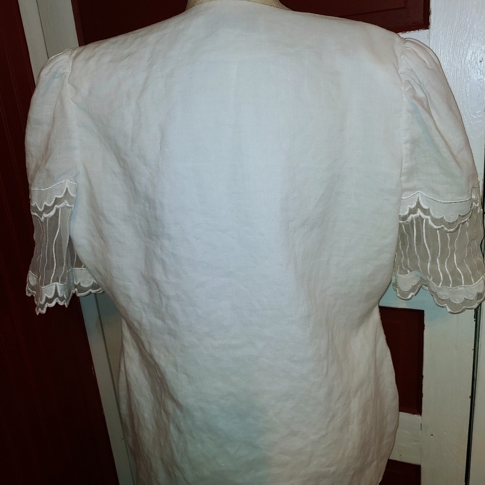 Vintage 80s Donna Vinci White Top 14 - Picture 4 of 8